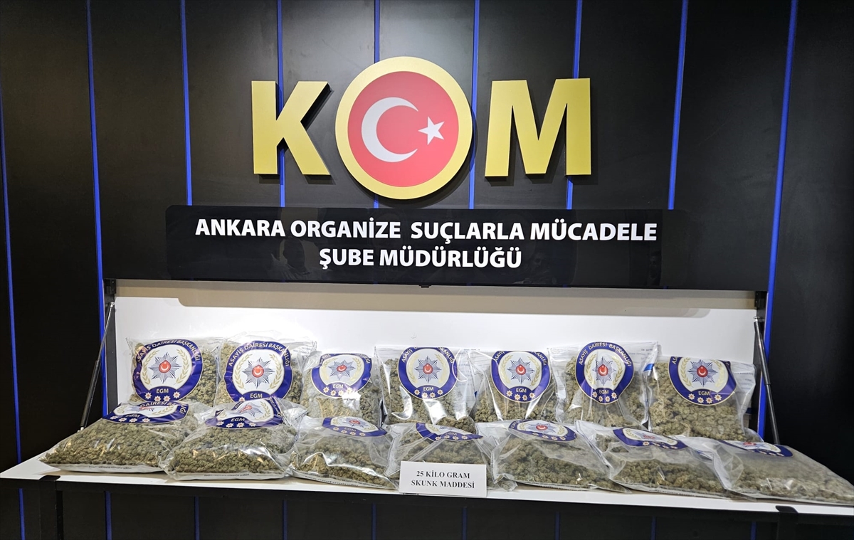 Başkentte 25 kilogram uyuşturucu ele geçirildi