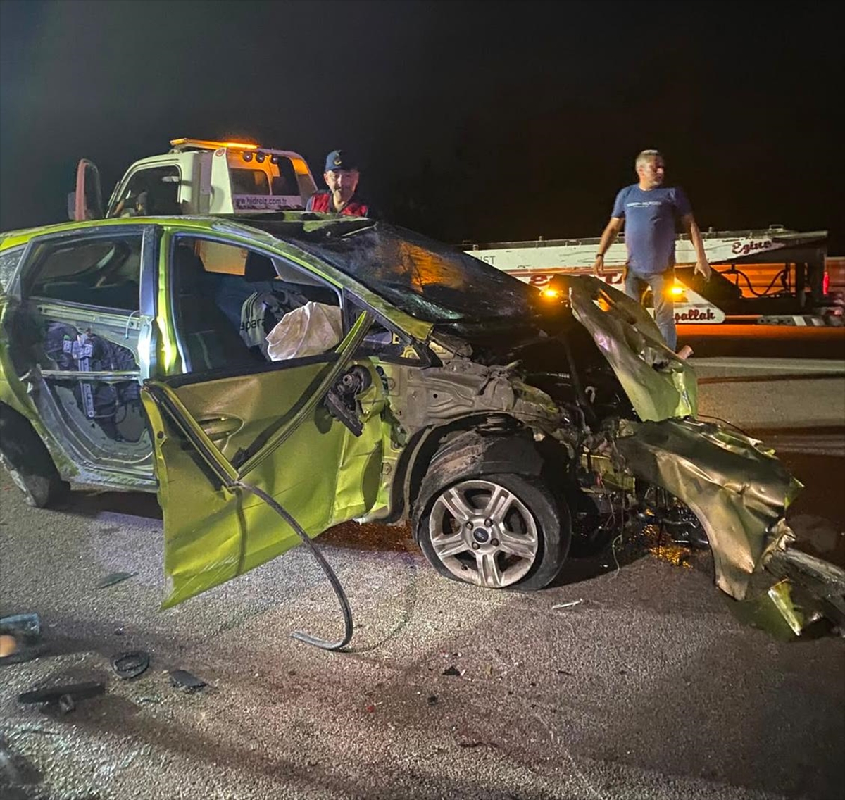 Çanakkale’de takla atan otomobilin sürücüsü hayatını kaybetti