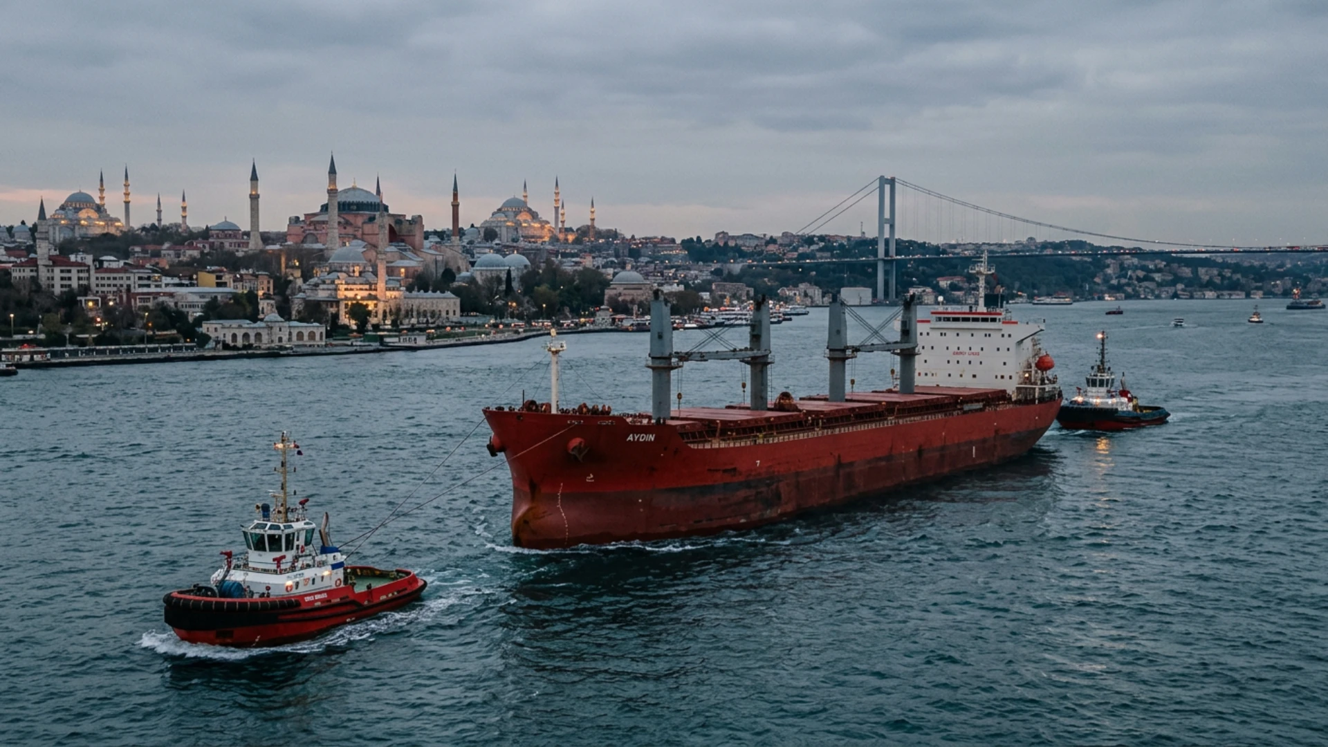 İstanbul Boğazı’ndan geçişi sırasında arızalanan kuru yük gemisi kurtarıldı